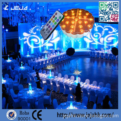 Remote Controlled Wedding Candle Holder Party Led Light For Wedding Cake Base